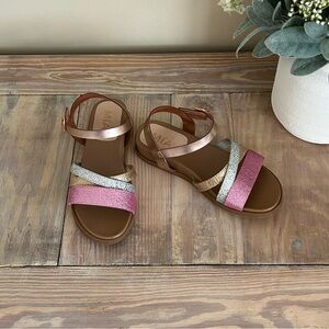 MIA Girls’ Pink Glitter Strap Sandals ☀️